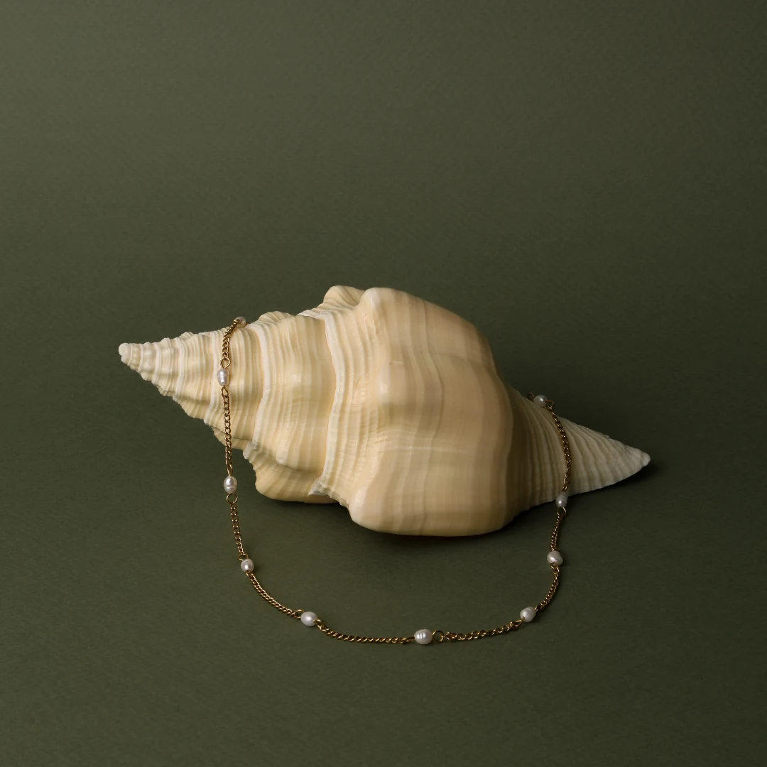 Dainty Gold Pearl Choker - reviewed gold-color source photograph