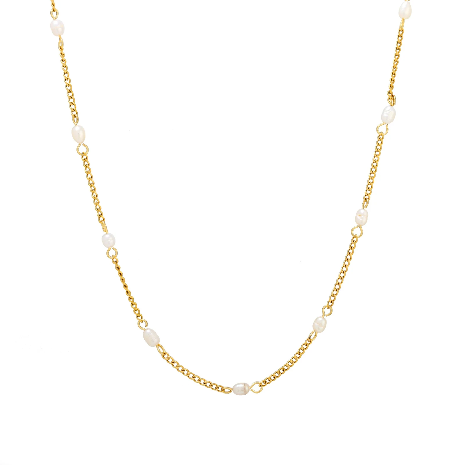 Dainty Gold Pearl Choker - lead view