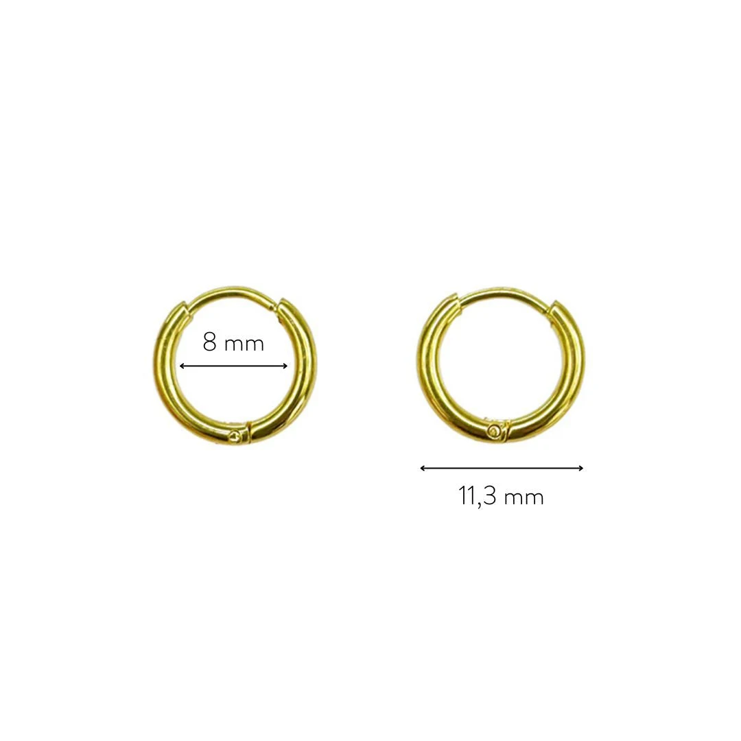 Tiny Huggie Hoops - alternate view