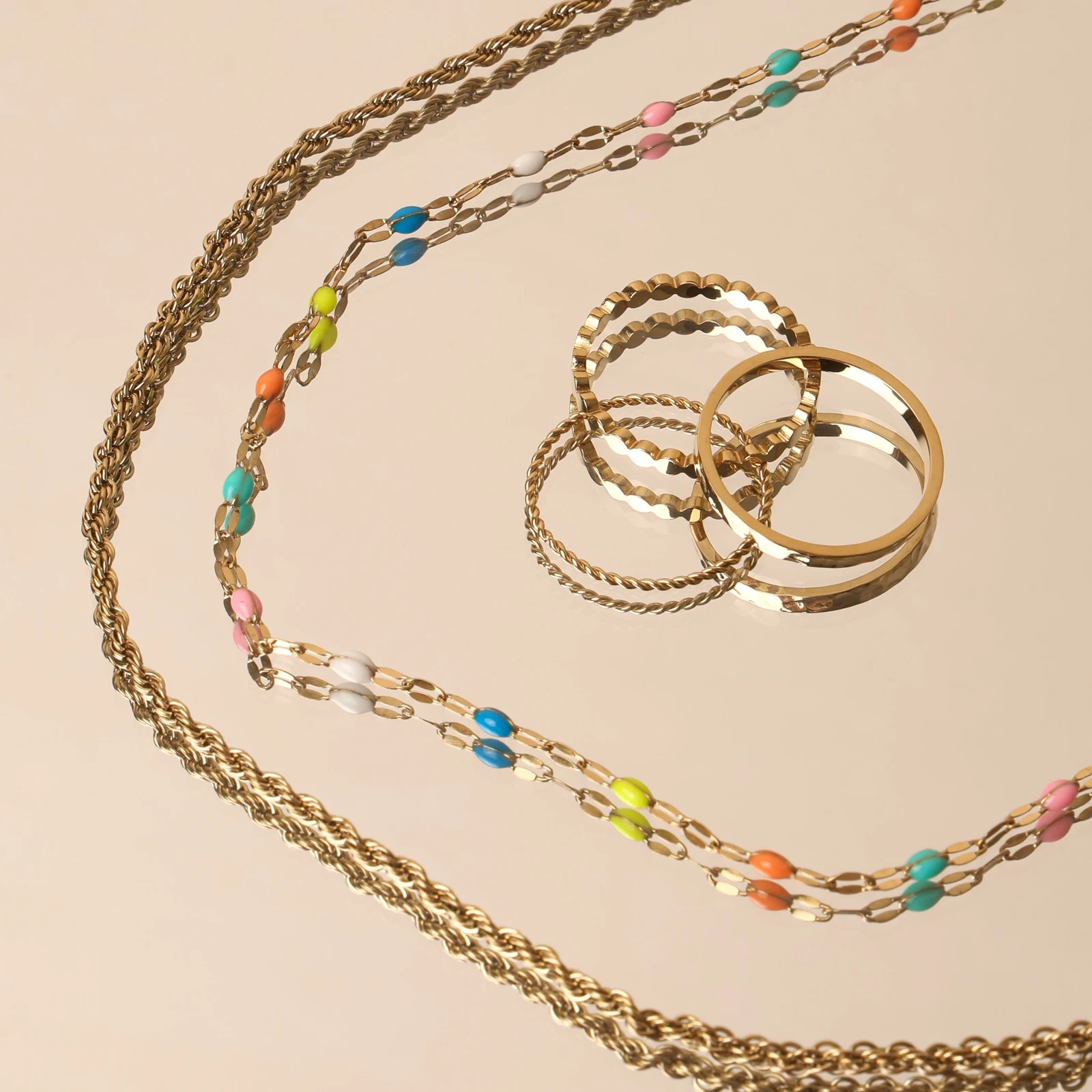 Rainbow Dainty Choker — detail