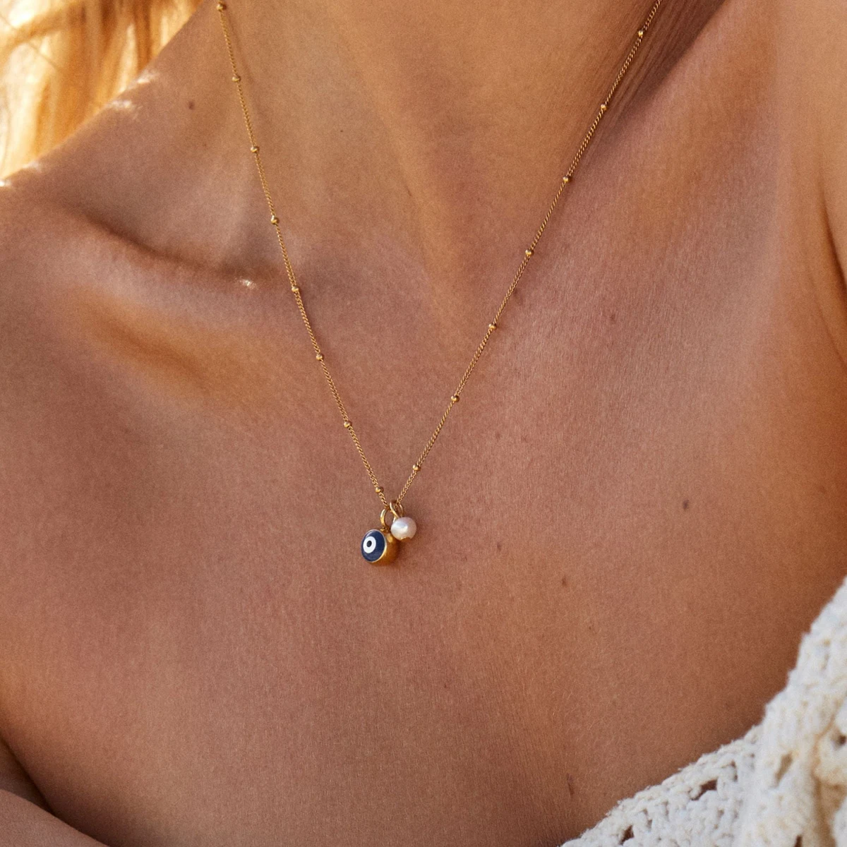 Evil Eye Necklace - reviewed gold-color source photograph