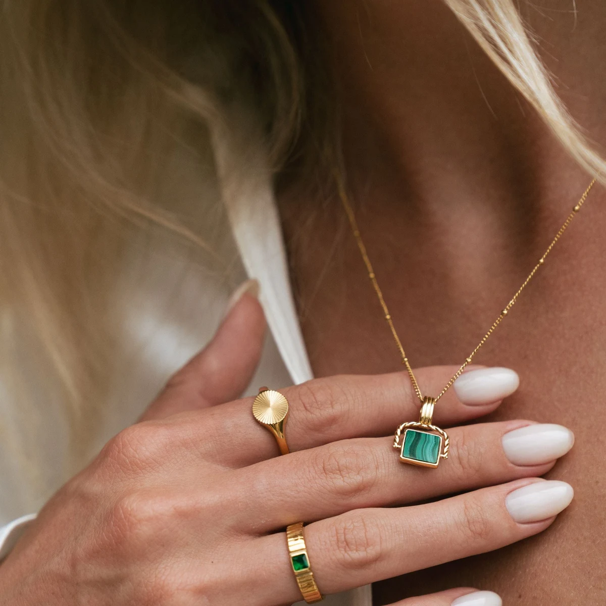 Malachite Pendant - detail view
