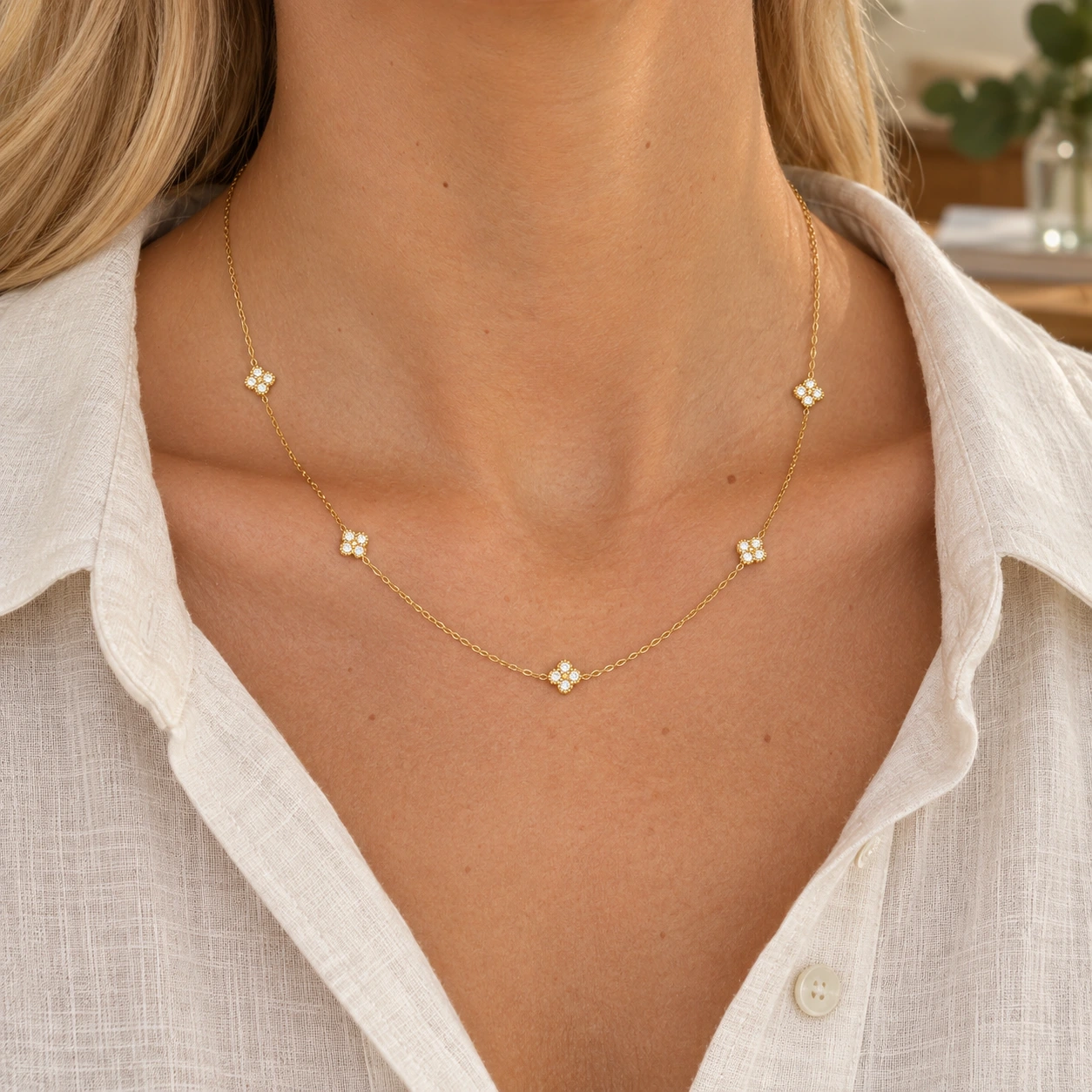 Lucy Clover Necklace — alternate view