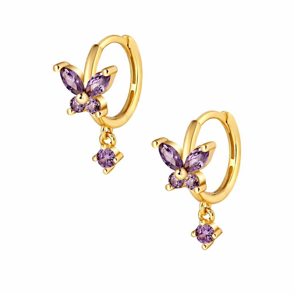 Evelyn Butterfly Hoops — alternate view