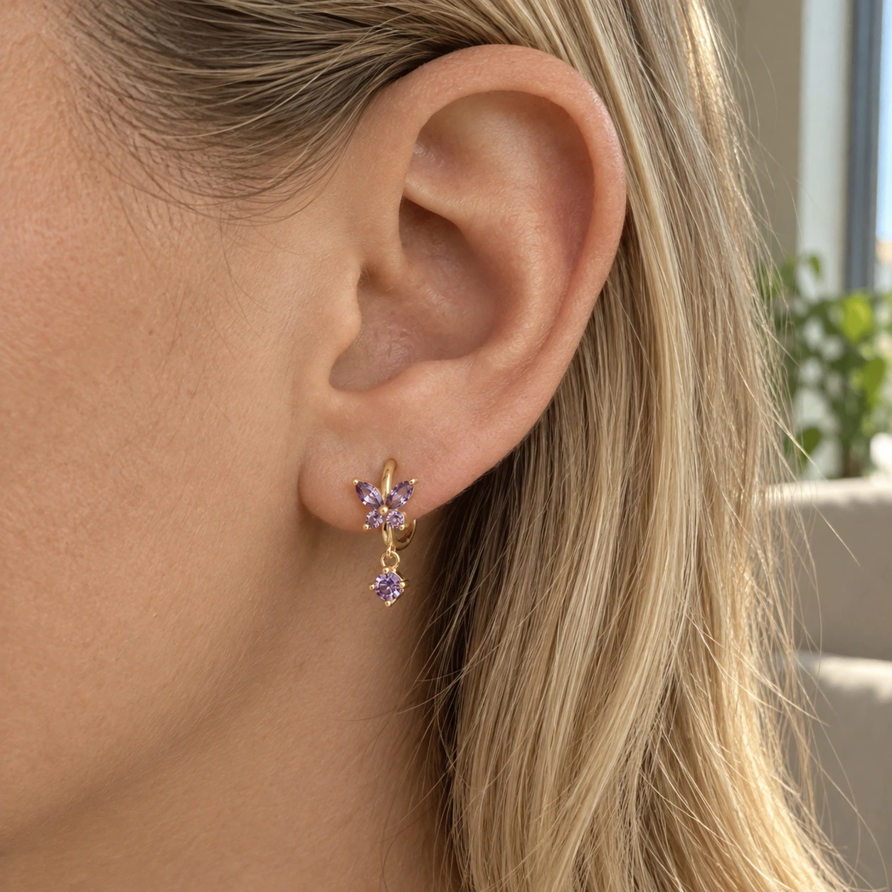 Evelyn Butterfly Hoops — use view