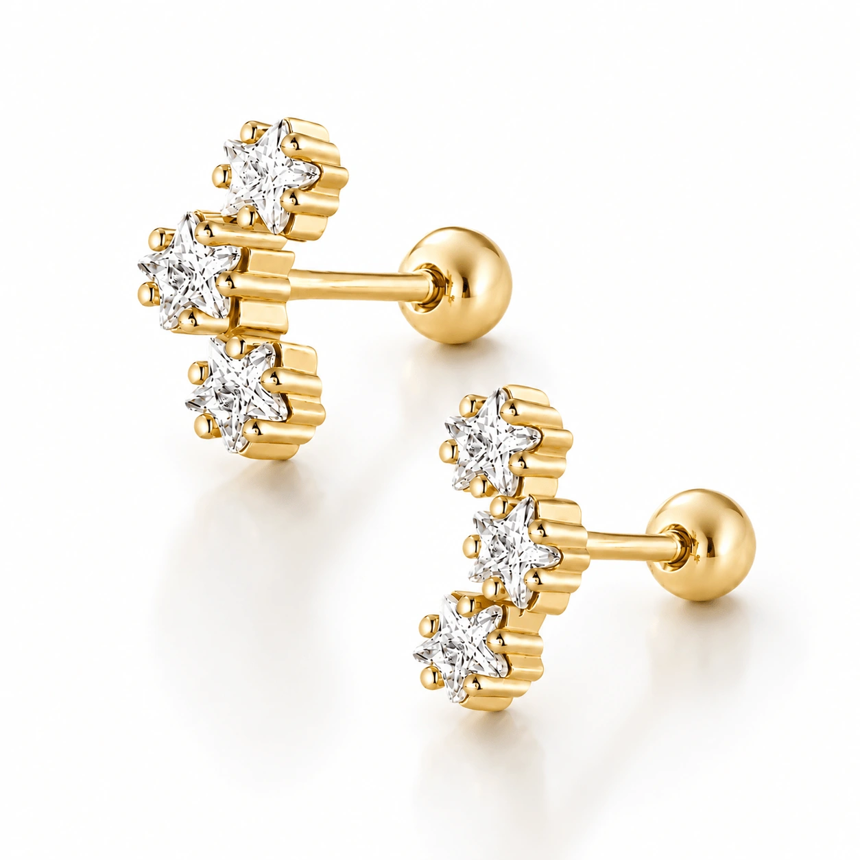 Astrid Star Studs — alternate view