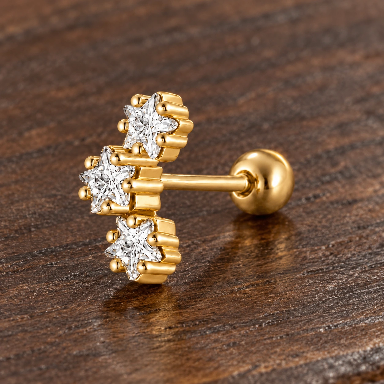 Astrid Star Studs — detail view