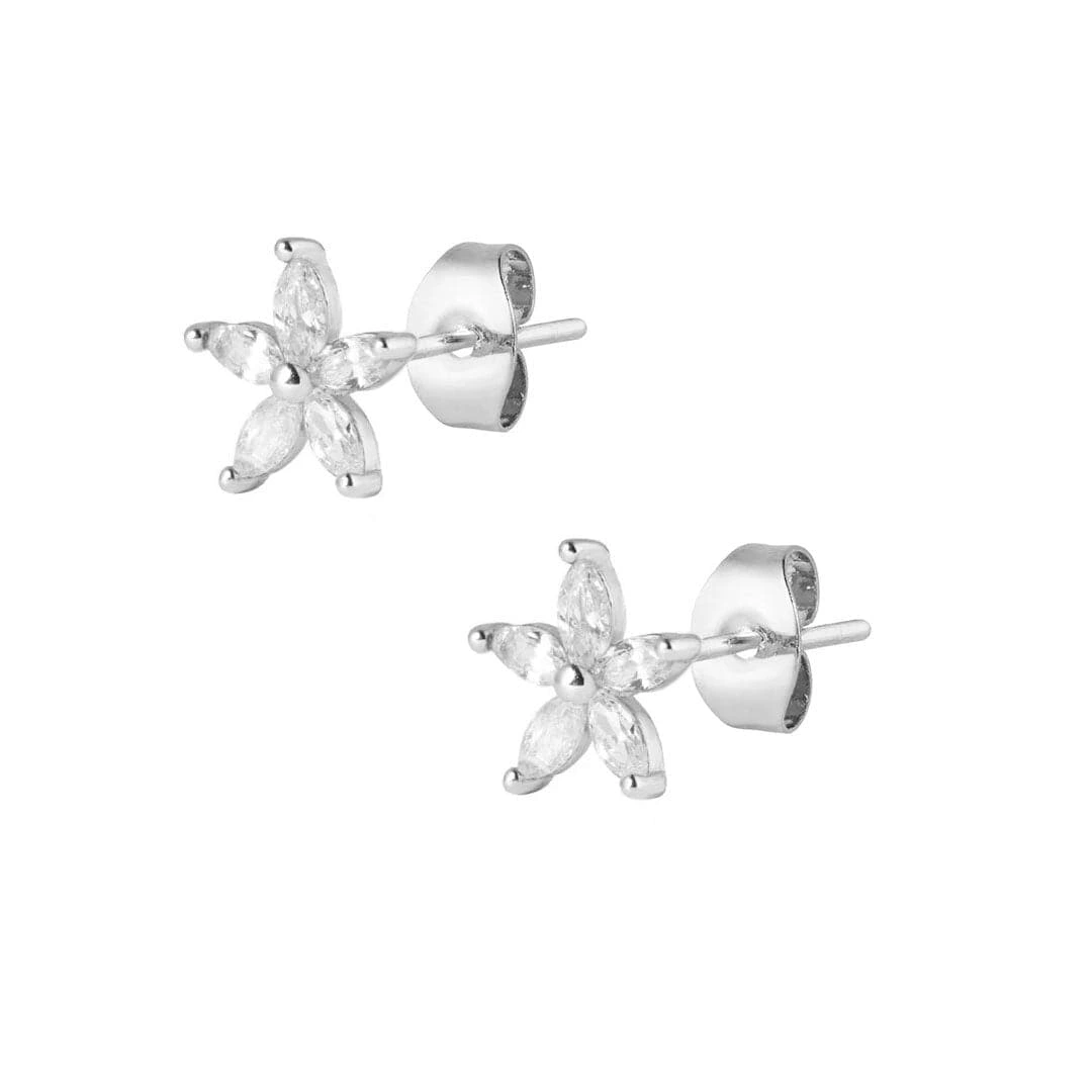 Poet Flower Studs — alternate view