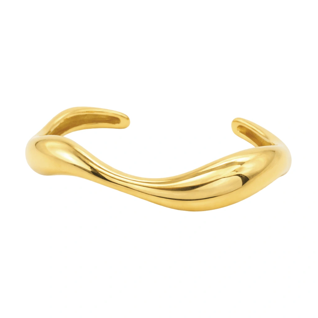 Wave Sculptural Cuff — alternate view