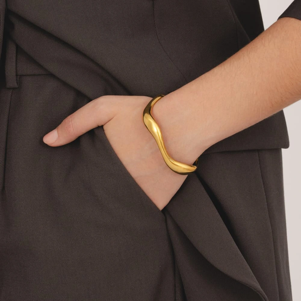 Wave Sculptural Cuff — lead view