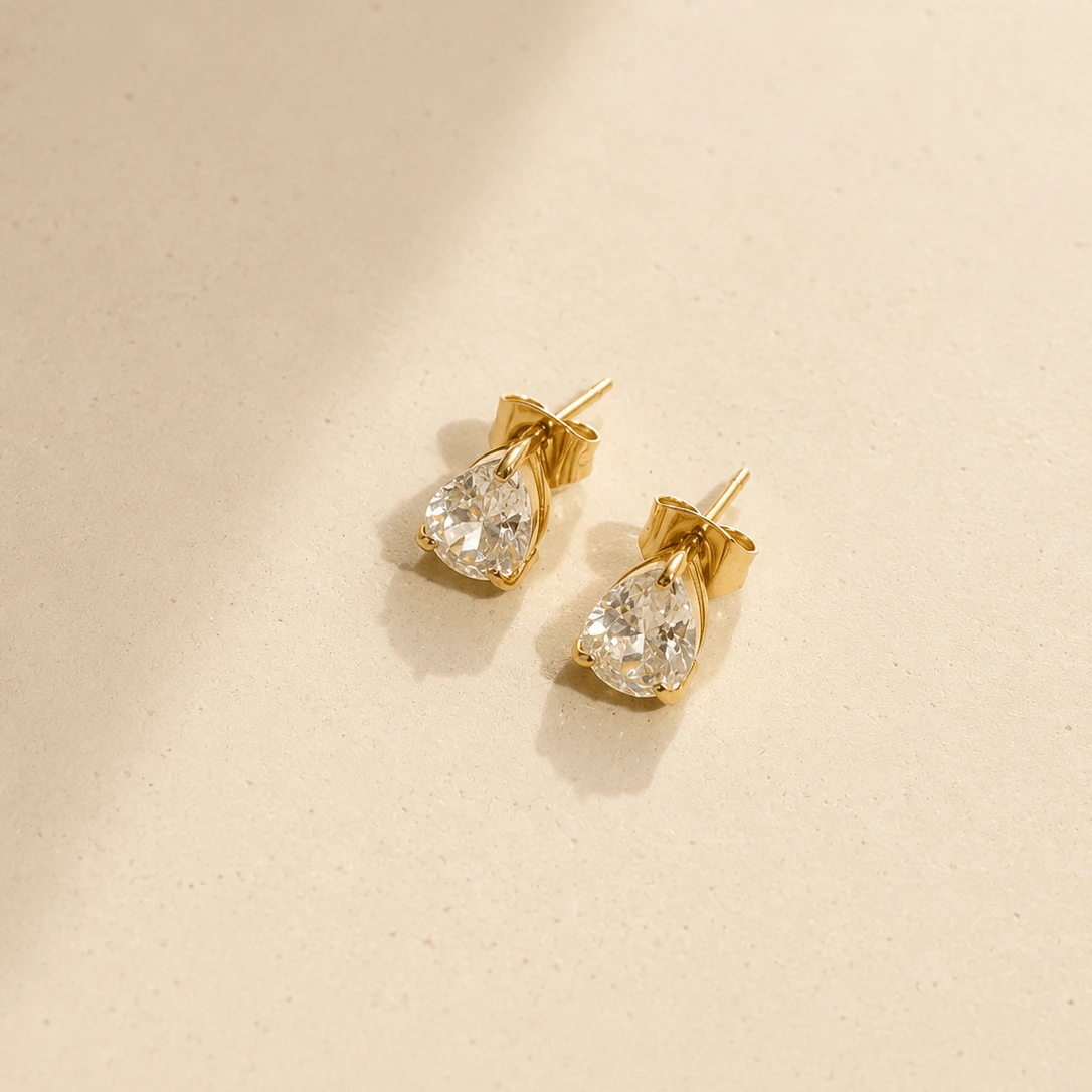 Chantelle Pear Studs — lead view