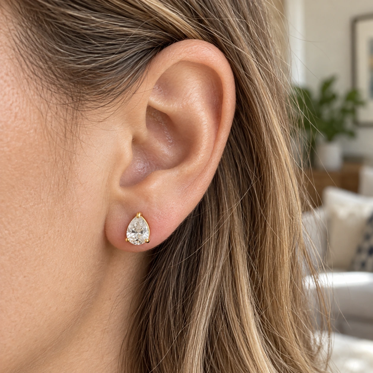 Chantelle Pear Studs — use view