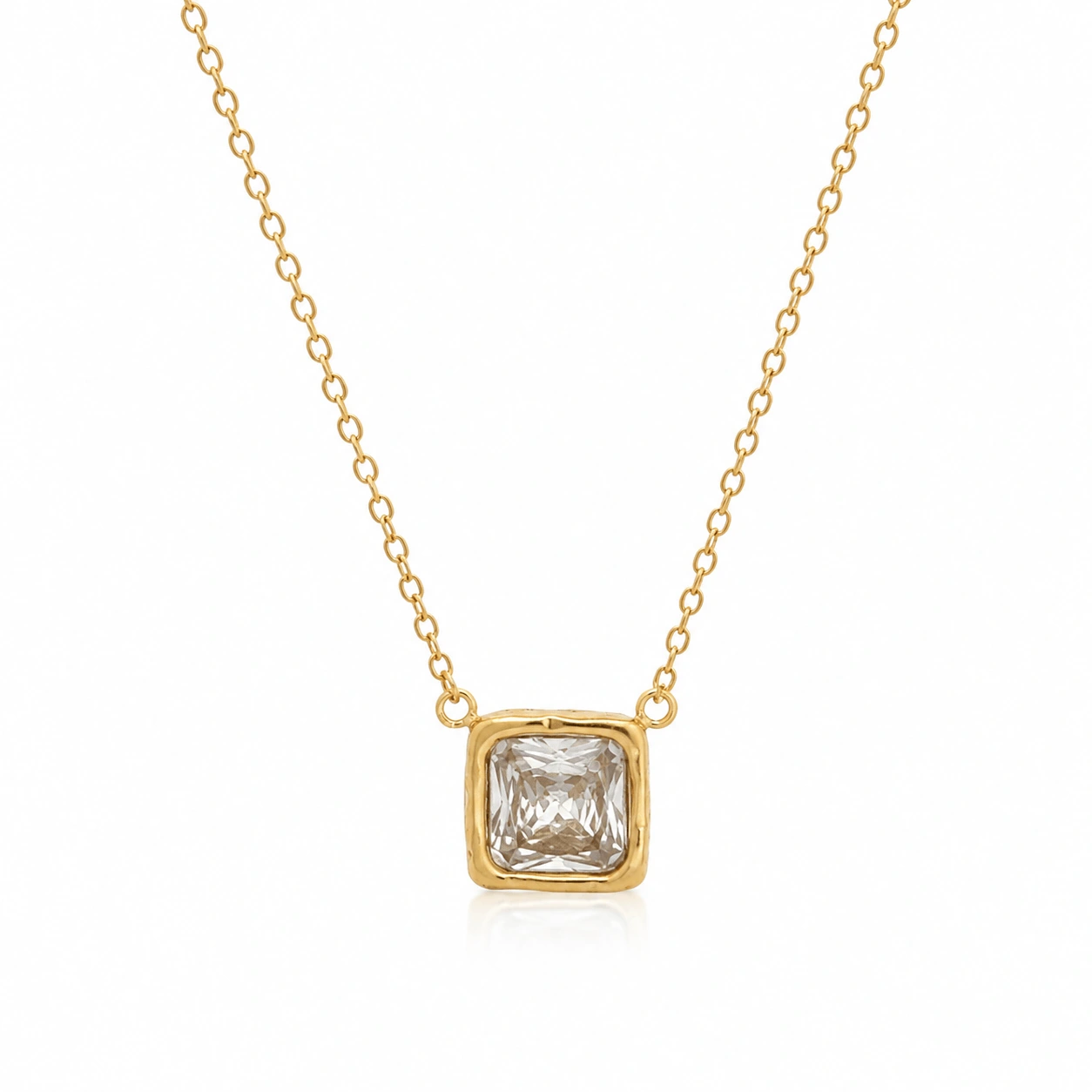 Eternal Square Necklace — detail view