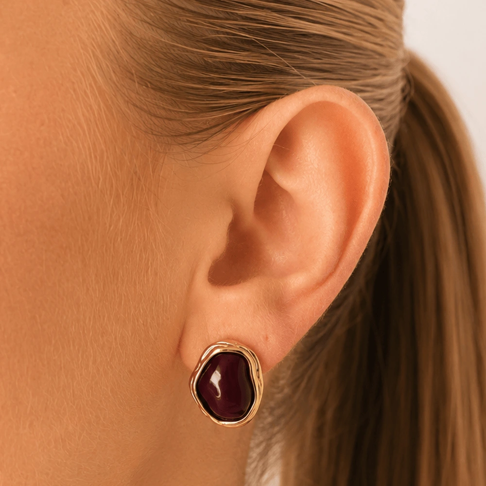 Ember Resin Studs — lead view