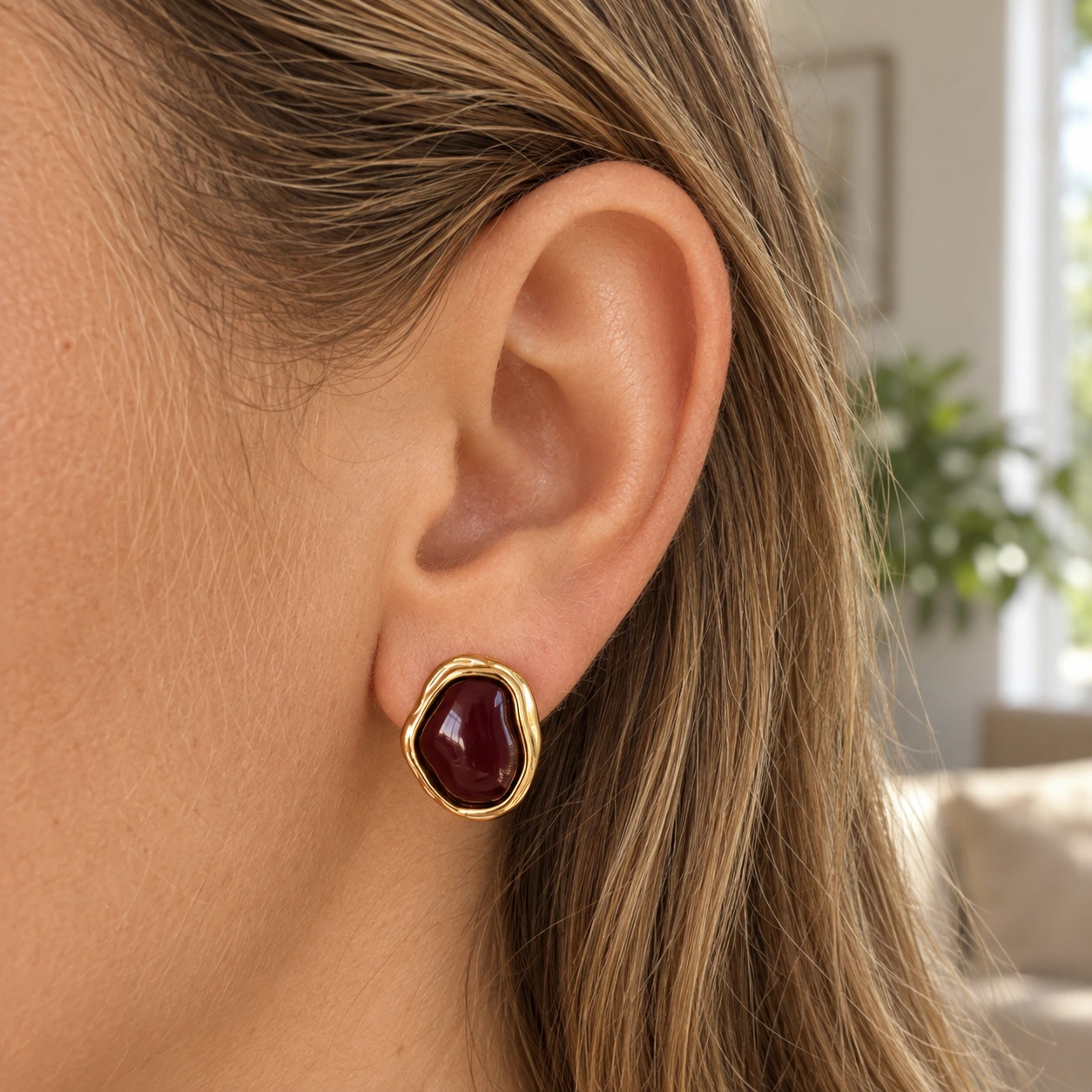 Ember Resin Studs — use view