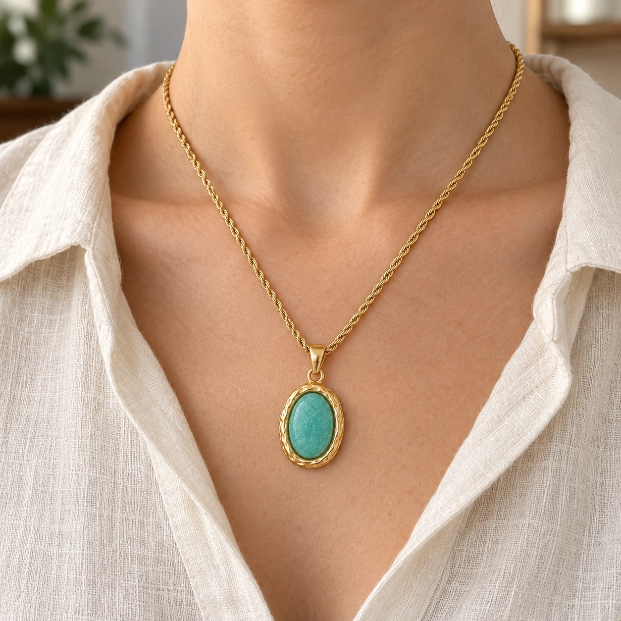 Lagoon Amazonite Necklace — alternate view