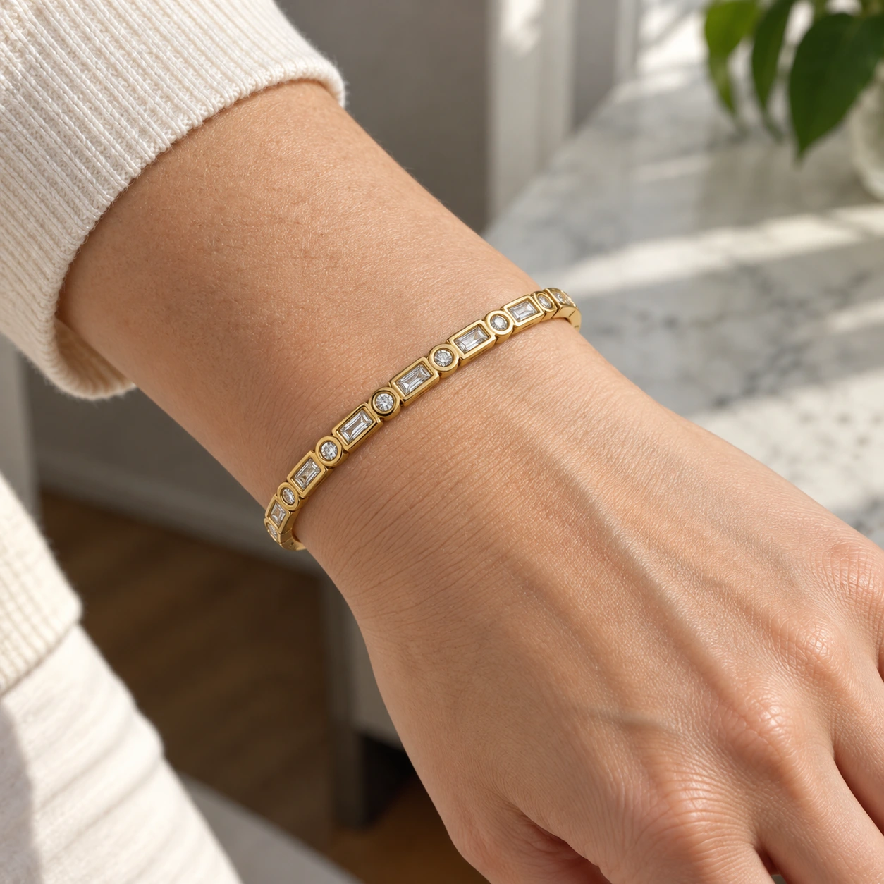 Prudence CZ Bangle — use view