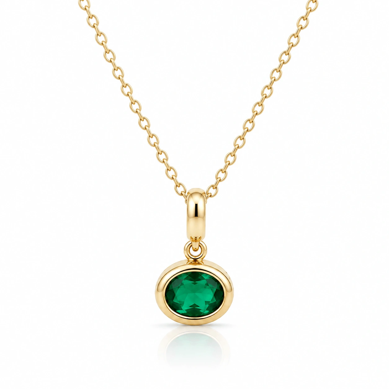 Fortnight Green Necklace — detail view