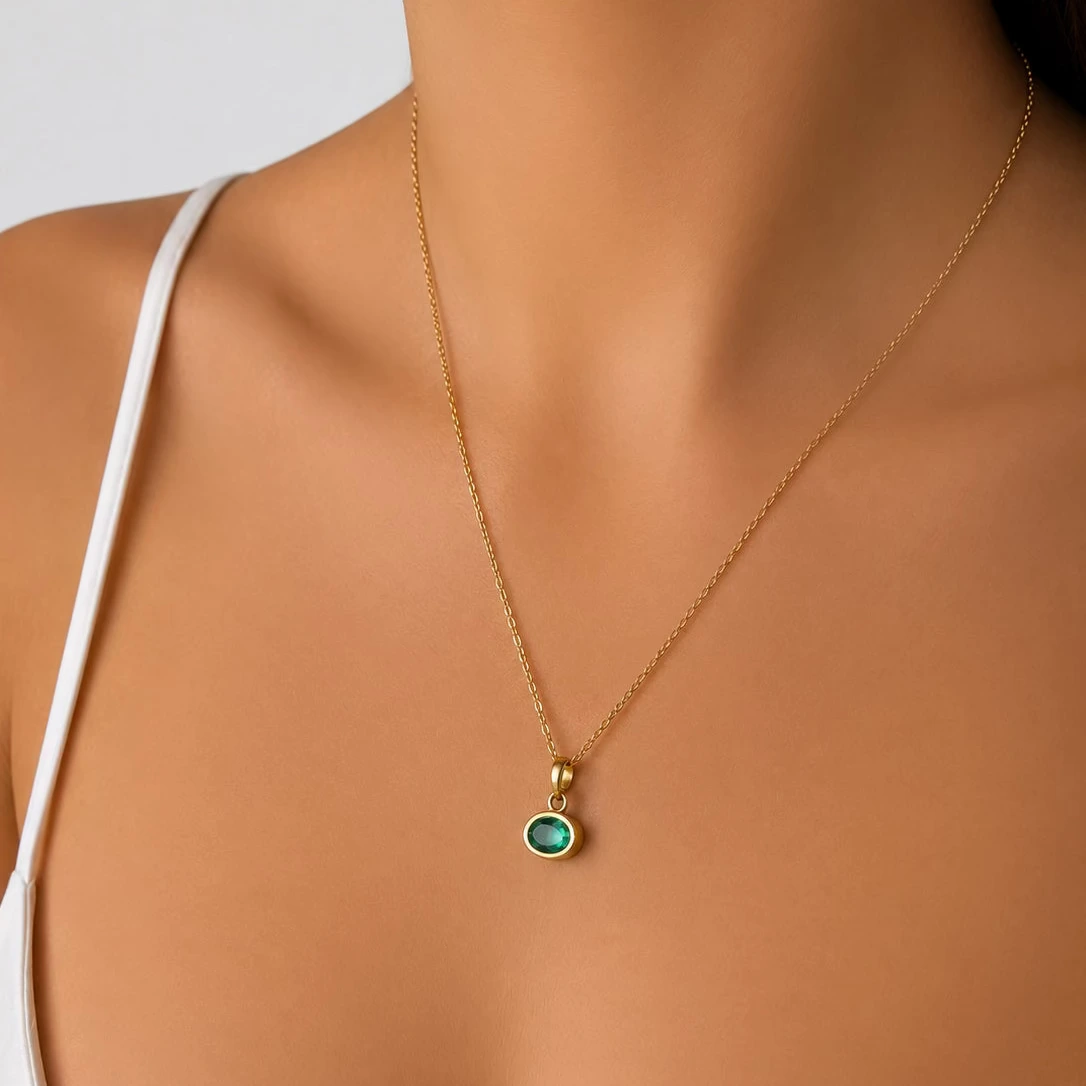 Fortnight Green Necklace — lead view