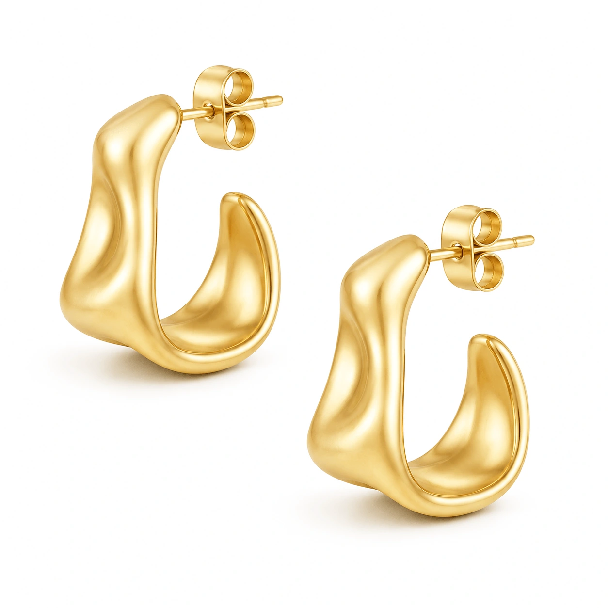 Tamara Sculptural Hoops — alternate view