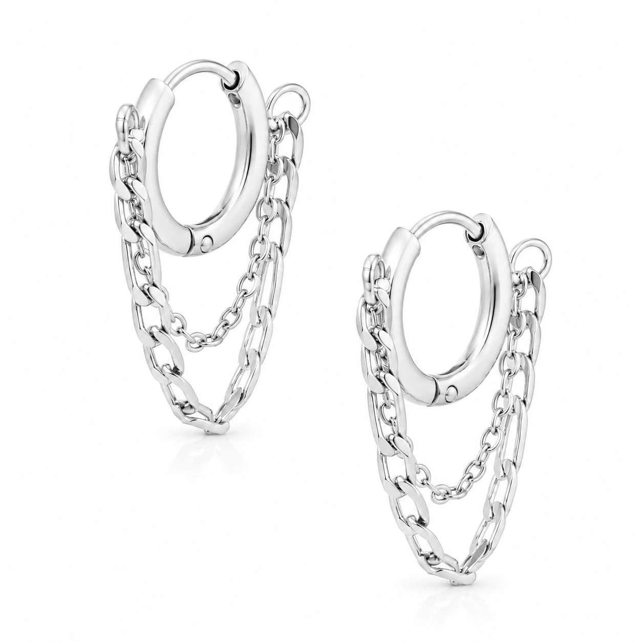 Megan Chain Hoops — alternate view