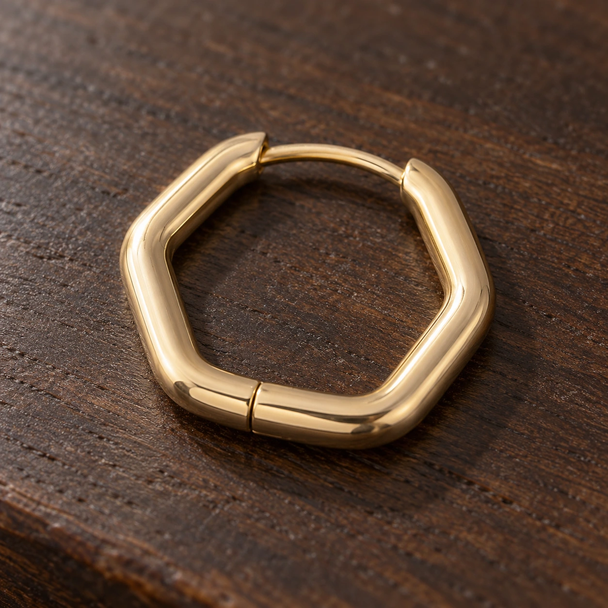 Taylor Hexagon Hoops — detail view