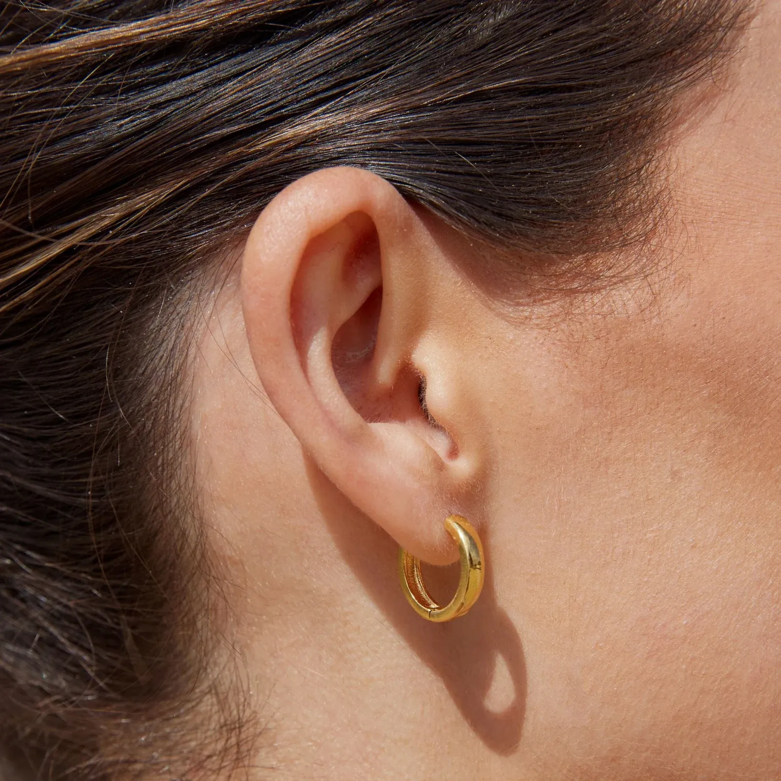 Bold Huggie Hoops - reviewed gold-color source photograph