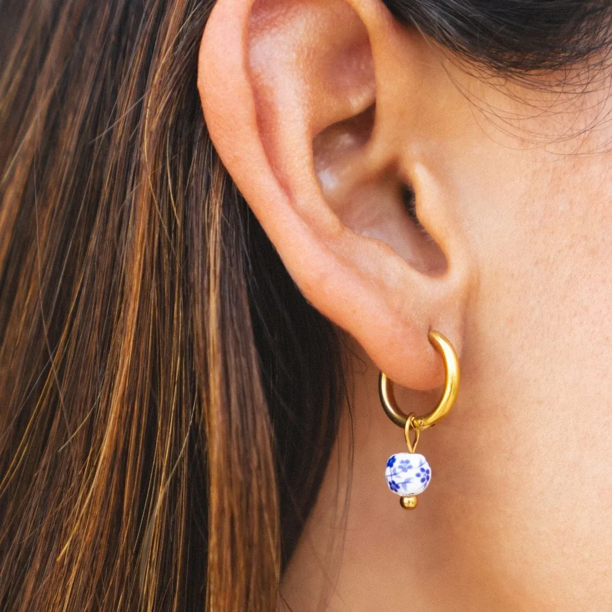 Blossom Earrings Gold - lead view