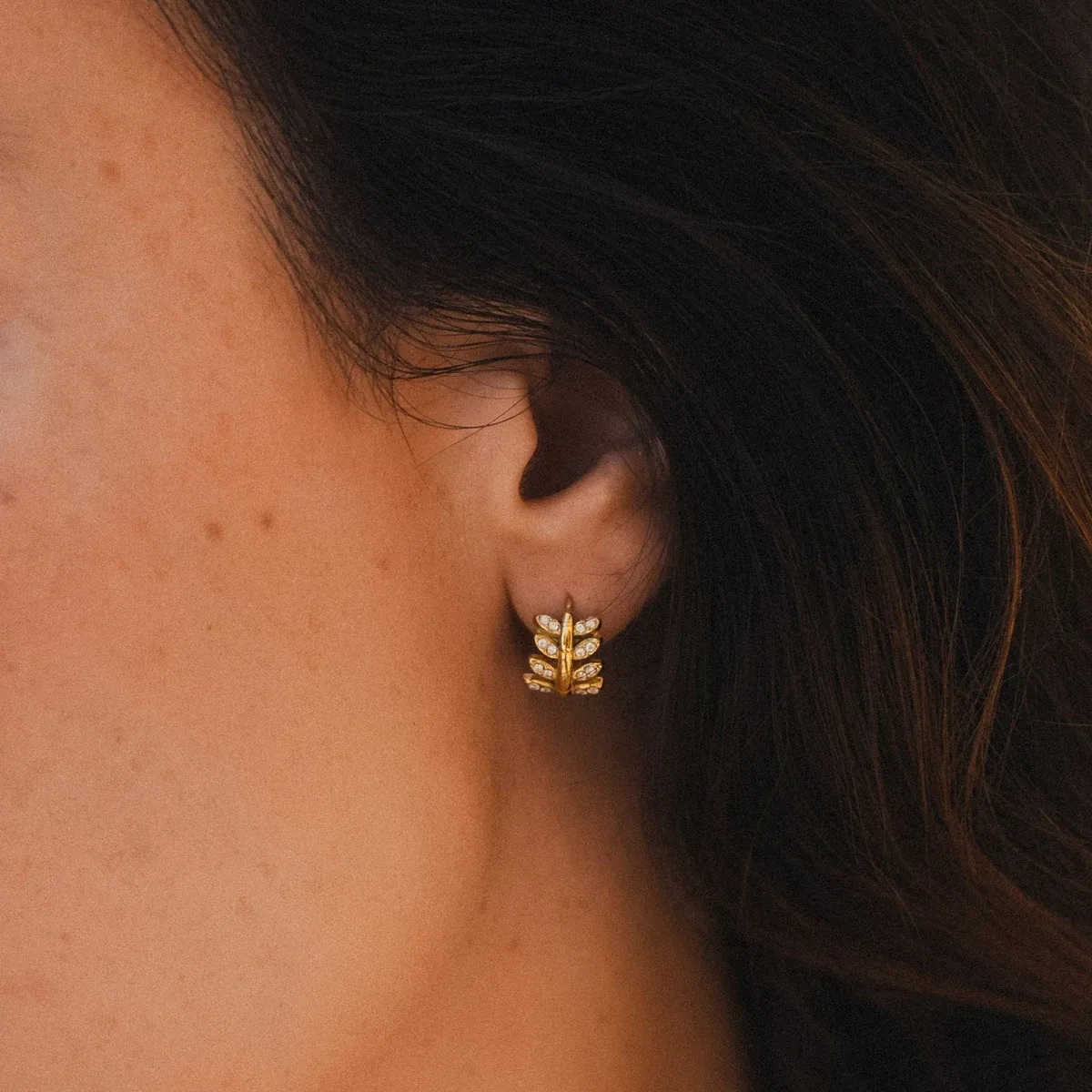 Laurel Hoops Earrings - detail view