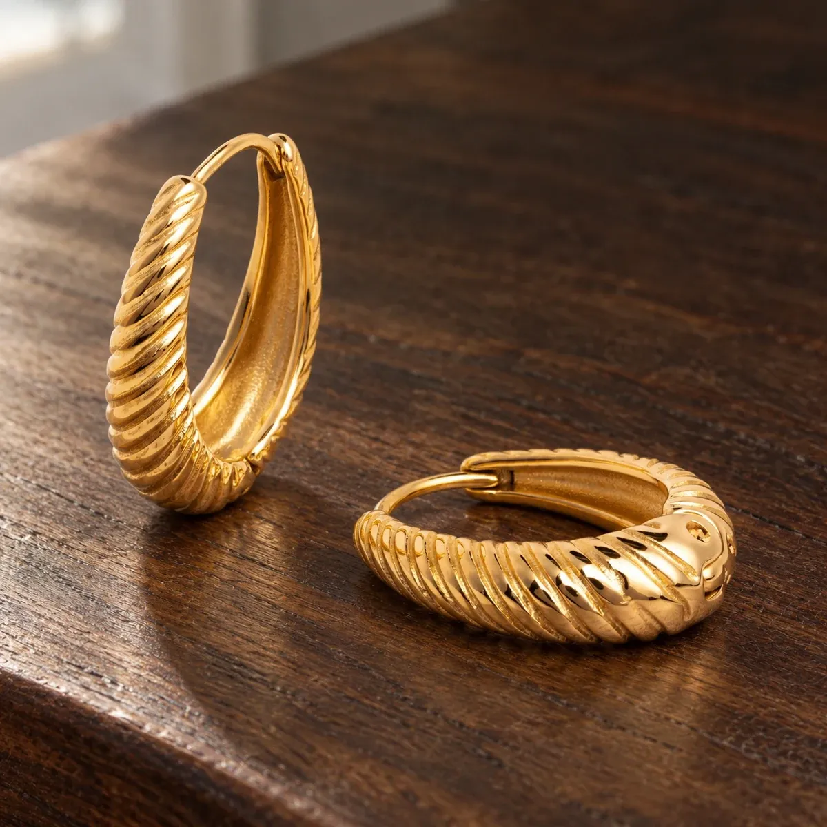 Portofino Hoops Gold - alternate view