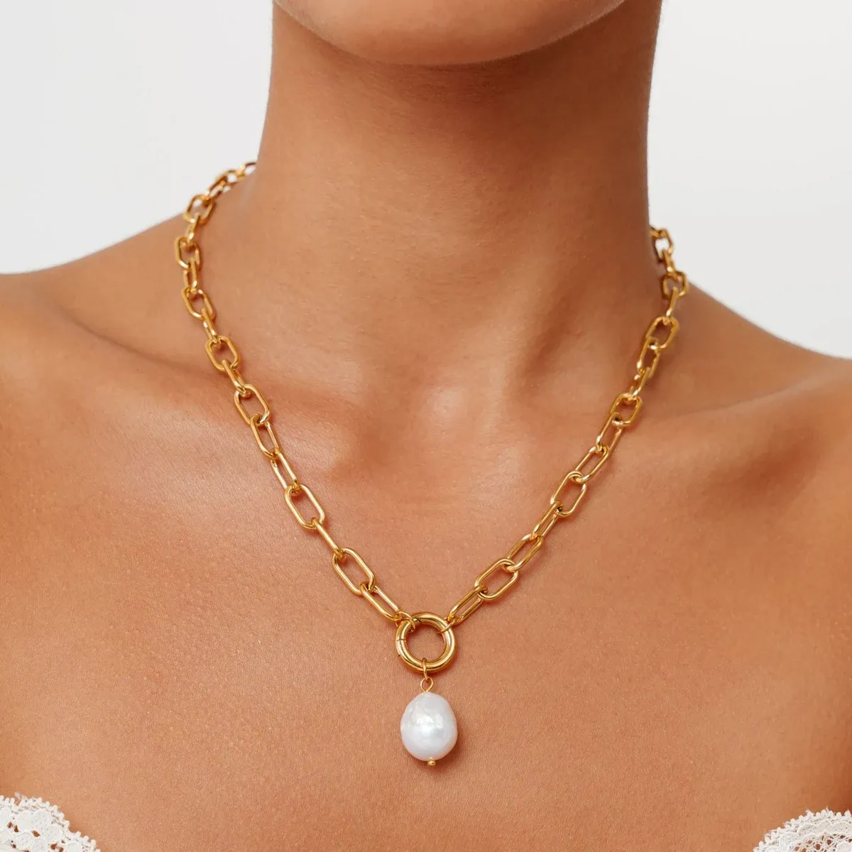 Portofino Necklace Gold - lead view