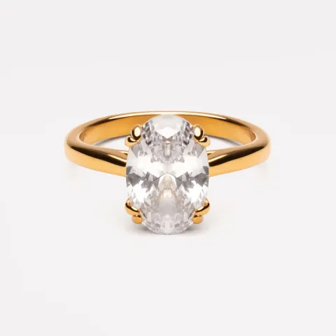 Oval Solitaire Ring