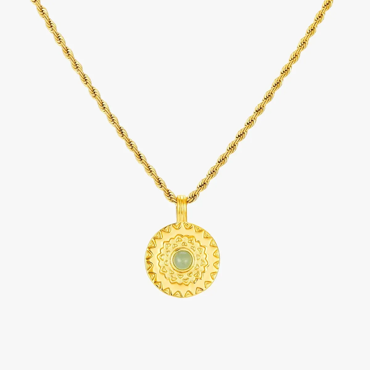 Inca Sun Necklace Gold - alternate view
