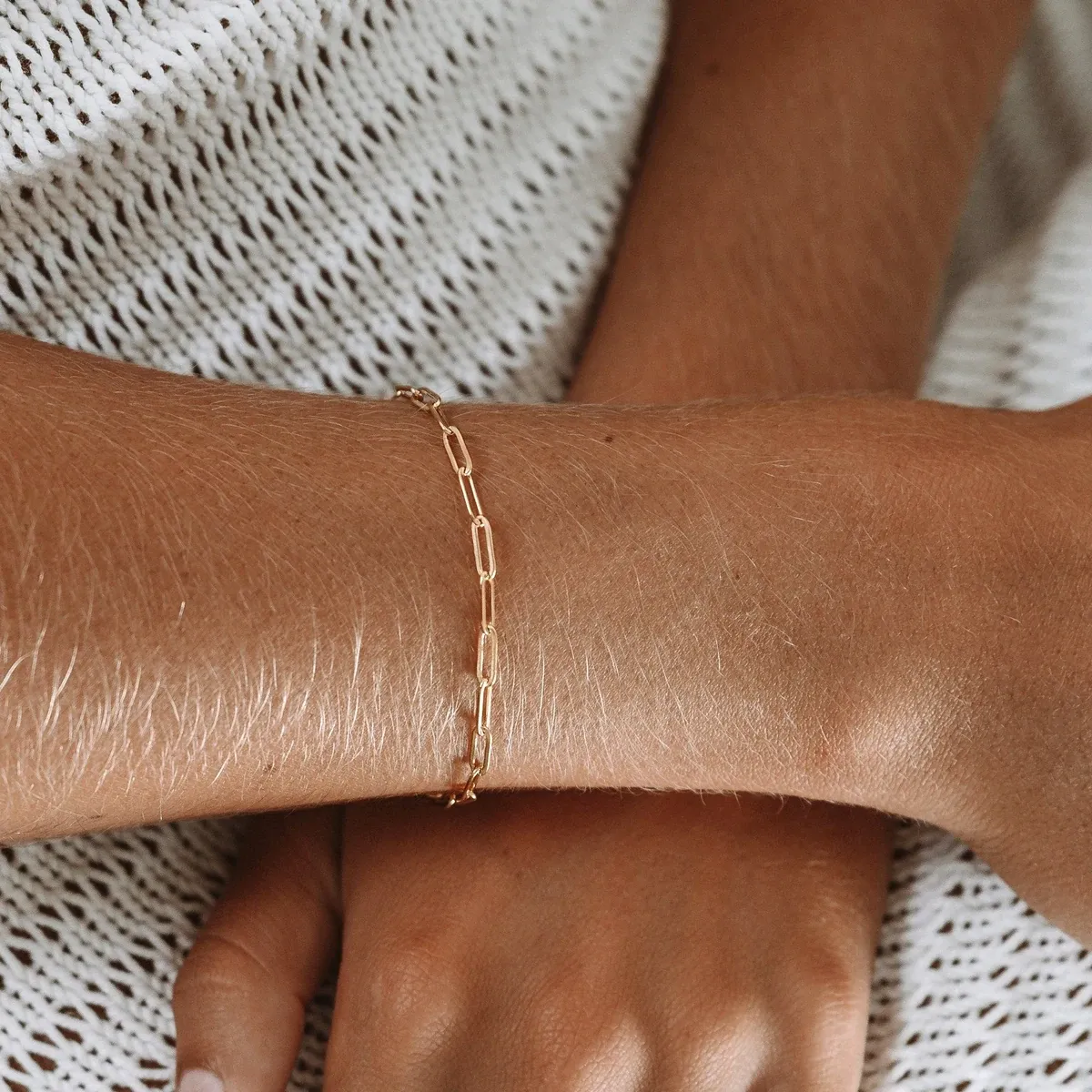 Cozumel Paperclip Bracelet Gold - alternate view