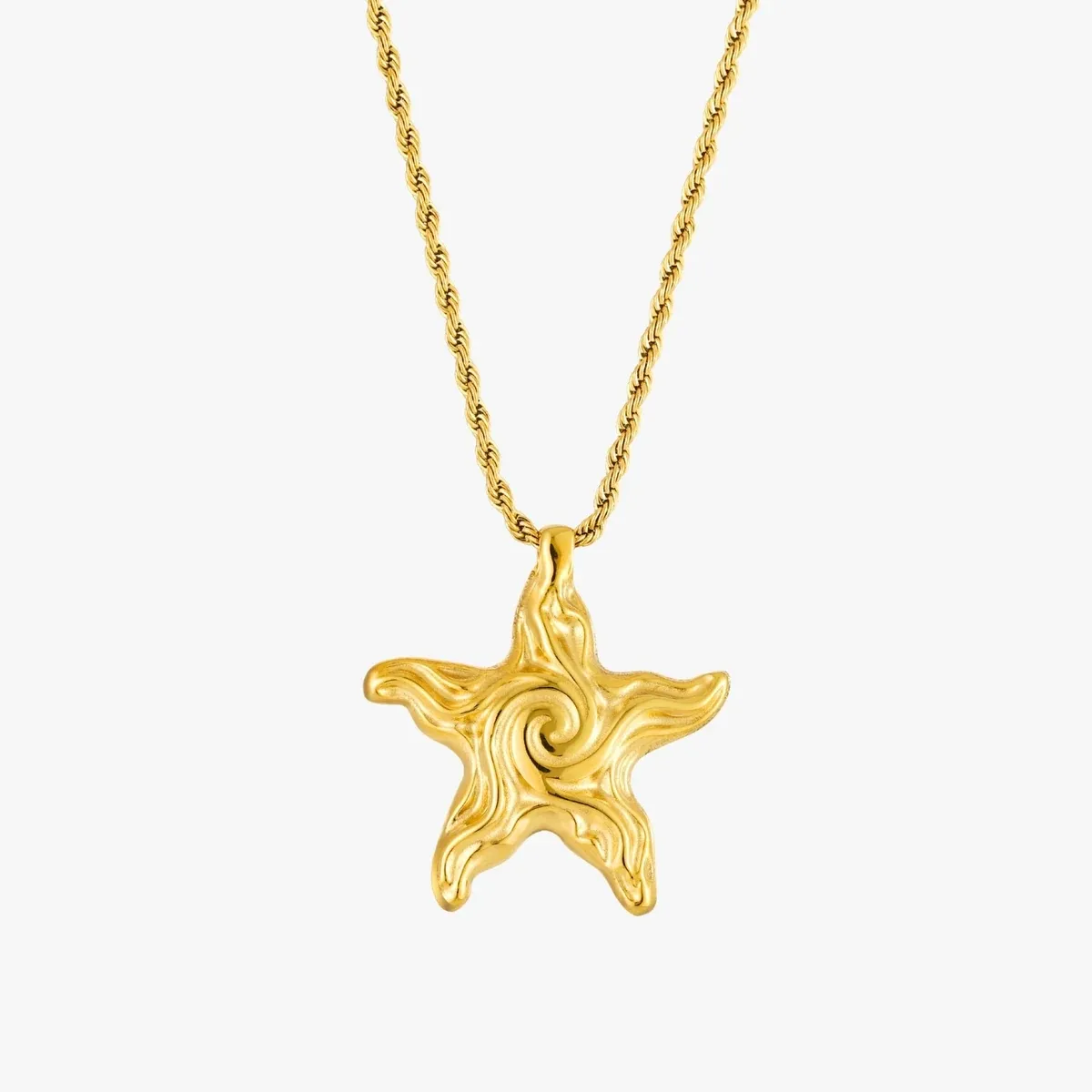 Sea Star Necklace Gold - detail view