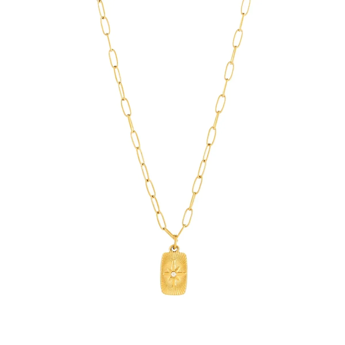 North Star Necklace Gold - detail view