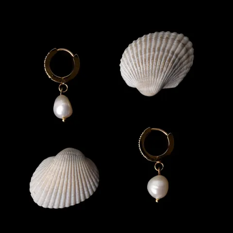 Freshwater Pearl Hoop Earrings