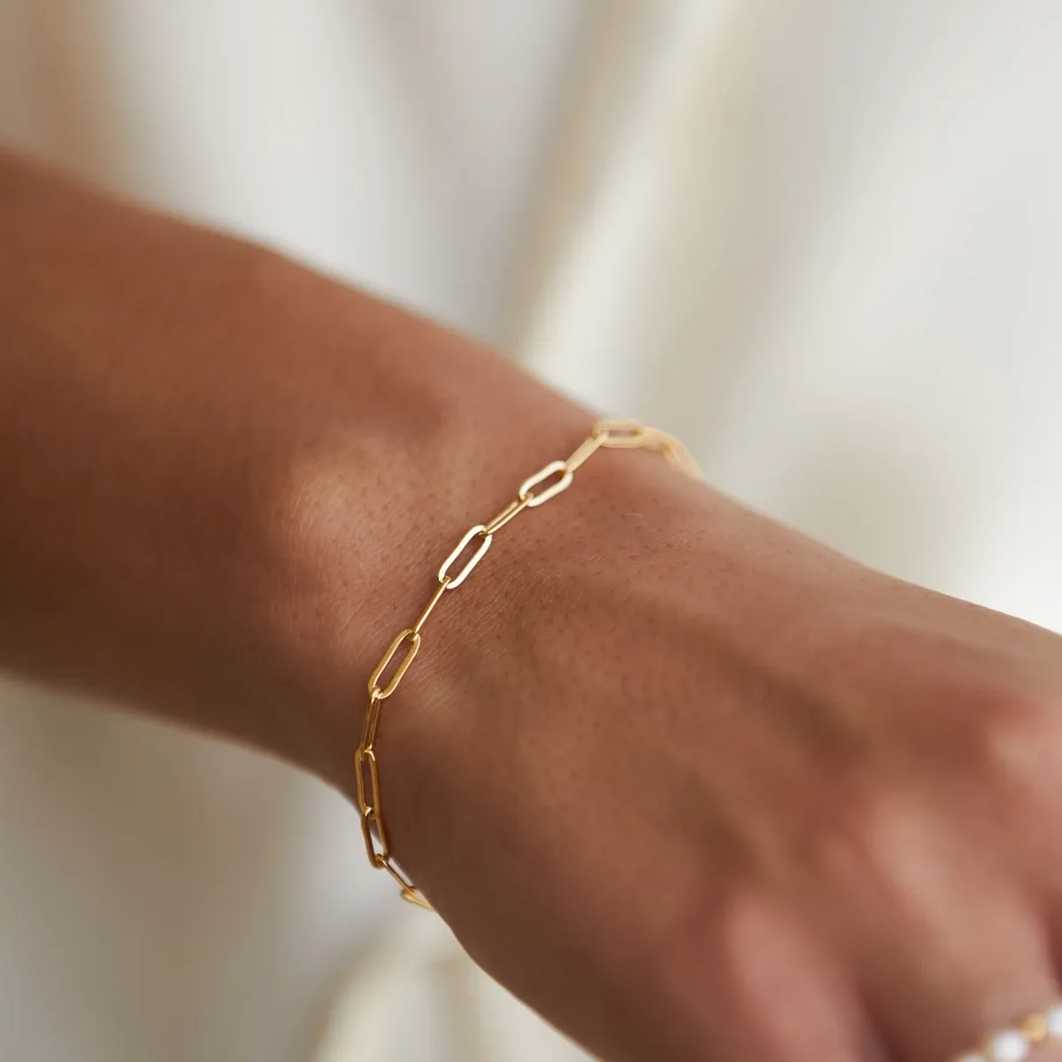 Cozumel Paperclip Bracelet Gold - lead view
