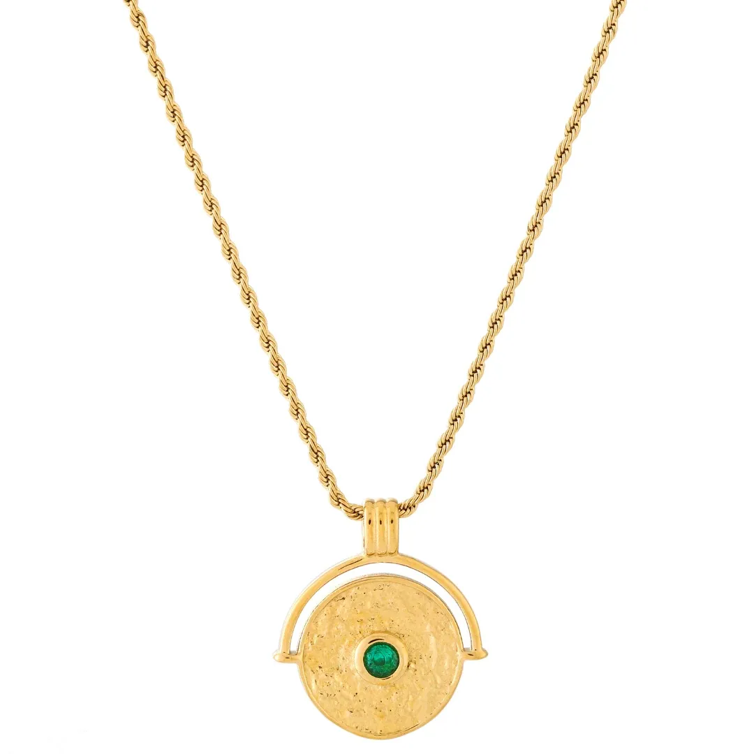 Gaia Necklace Gold - detail view