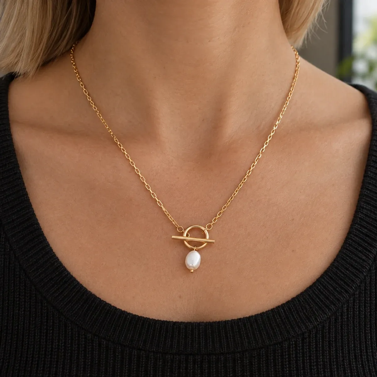 La Isla Pearl Necklace Gold - alternate view