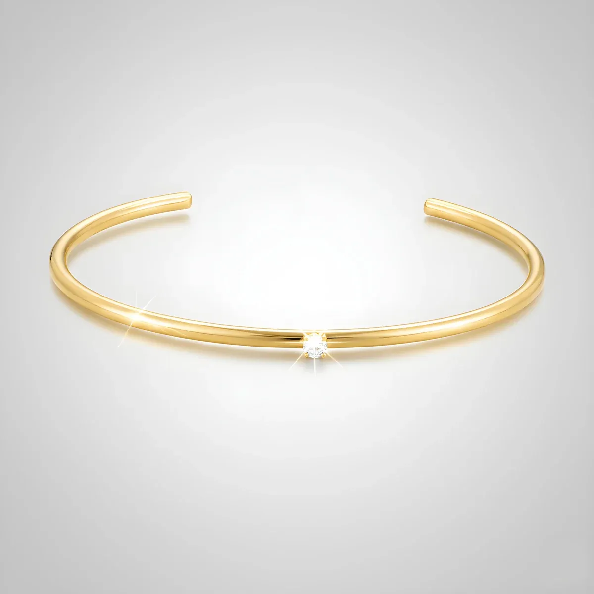 Thin Solar Cuff Gold/White - lead