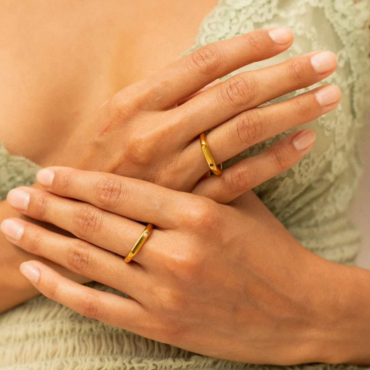 Best Friends Rings Set Gold · US 5 lead view