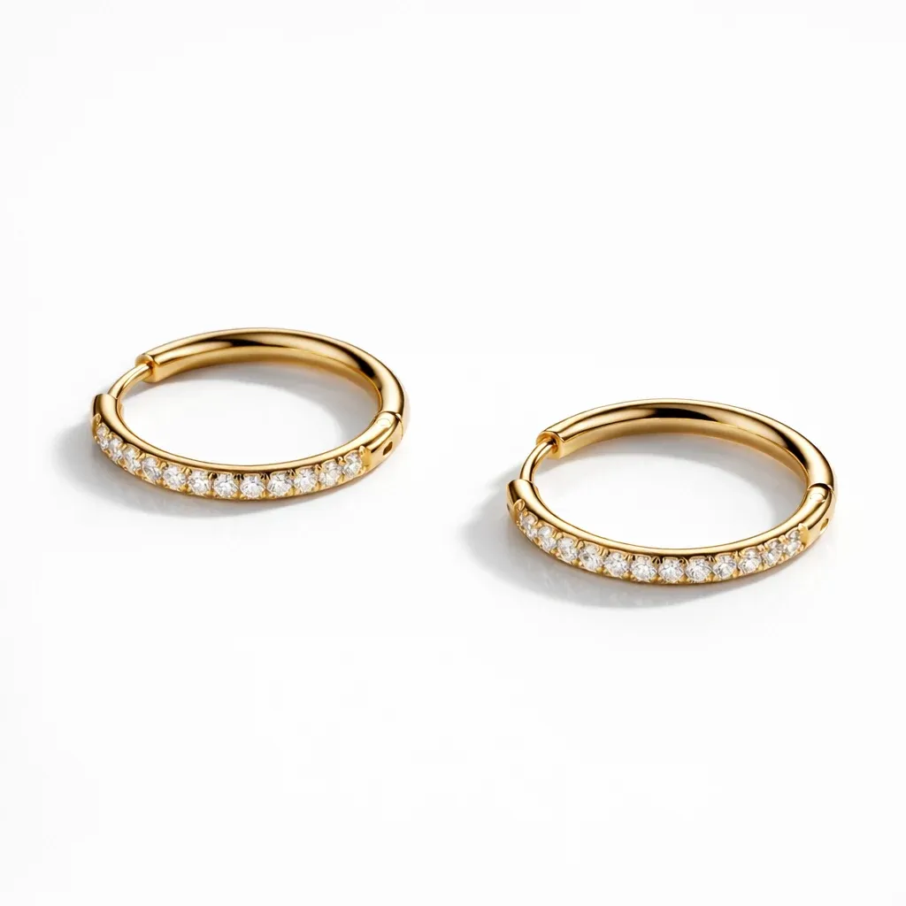 Large Pavé Hoops - detail view