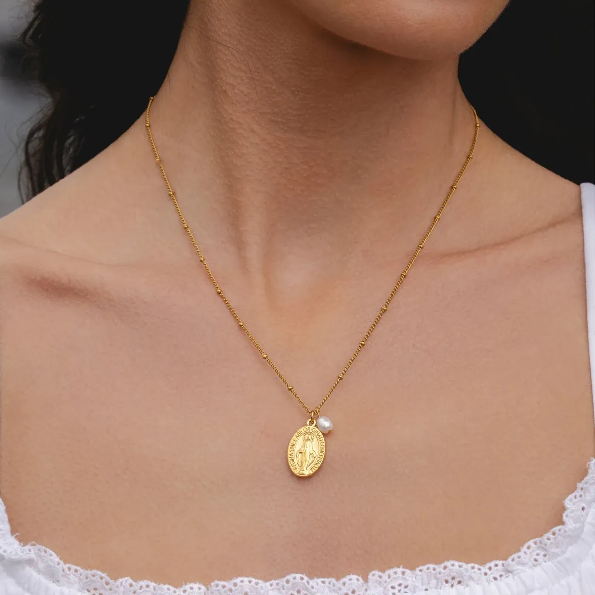 Faith Necklace Gold - alternate view