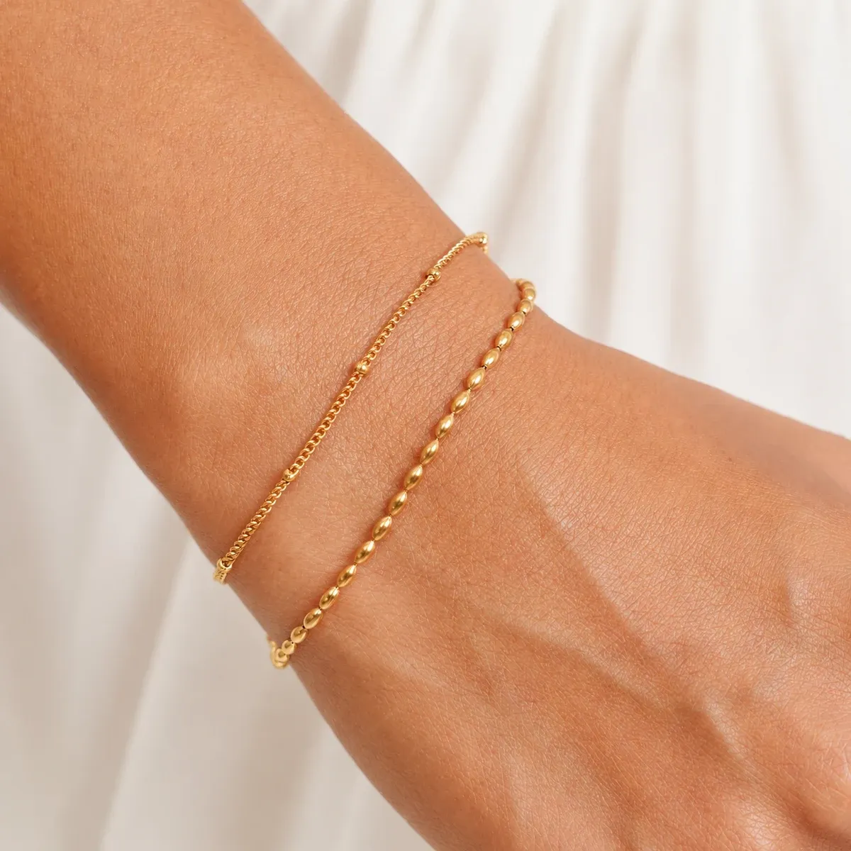 Layered Pebble Bracelet - alternate view