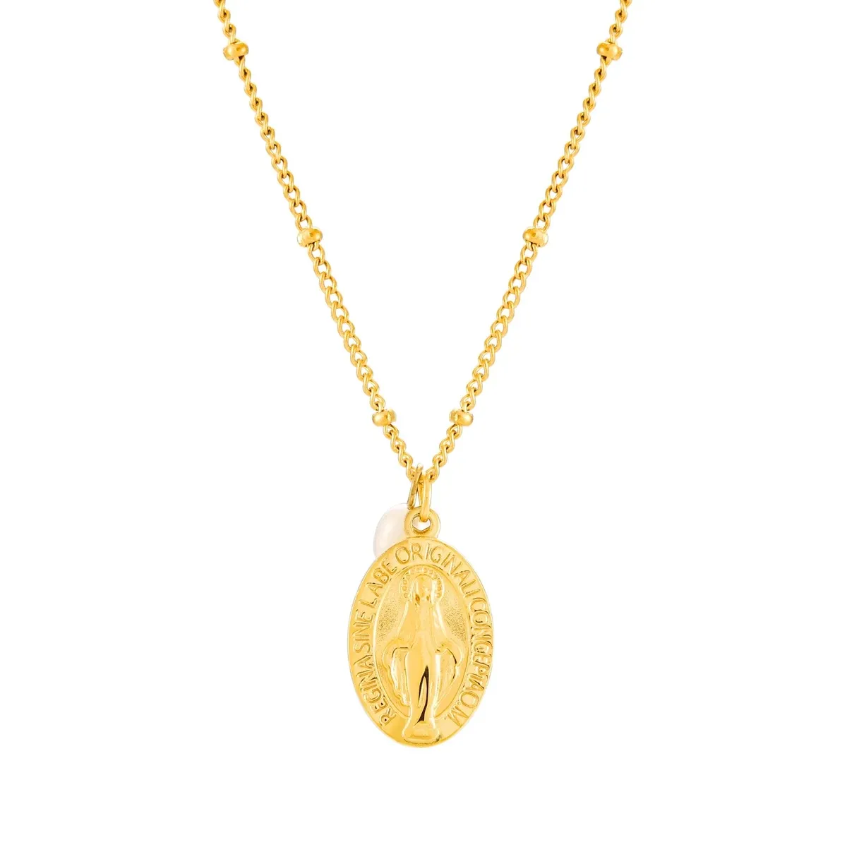 Faith Necklace Gold - detail view