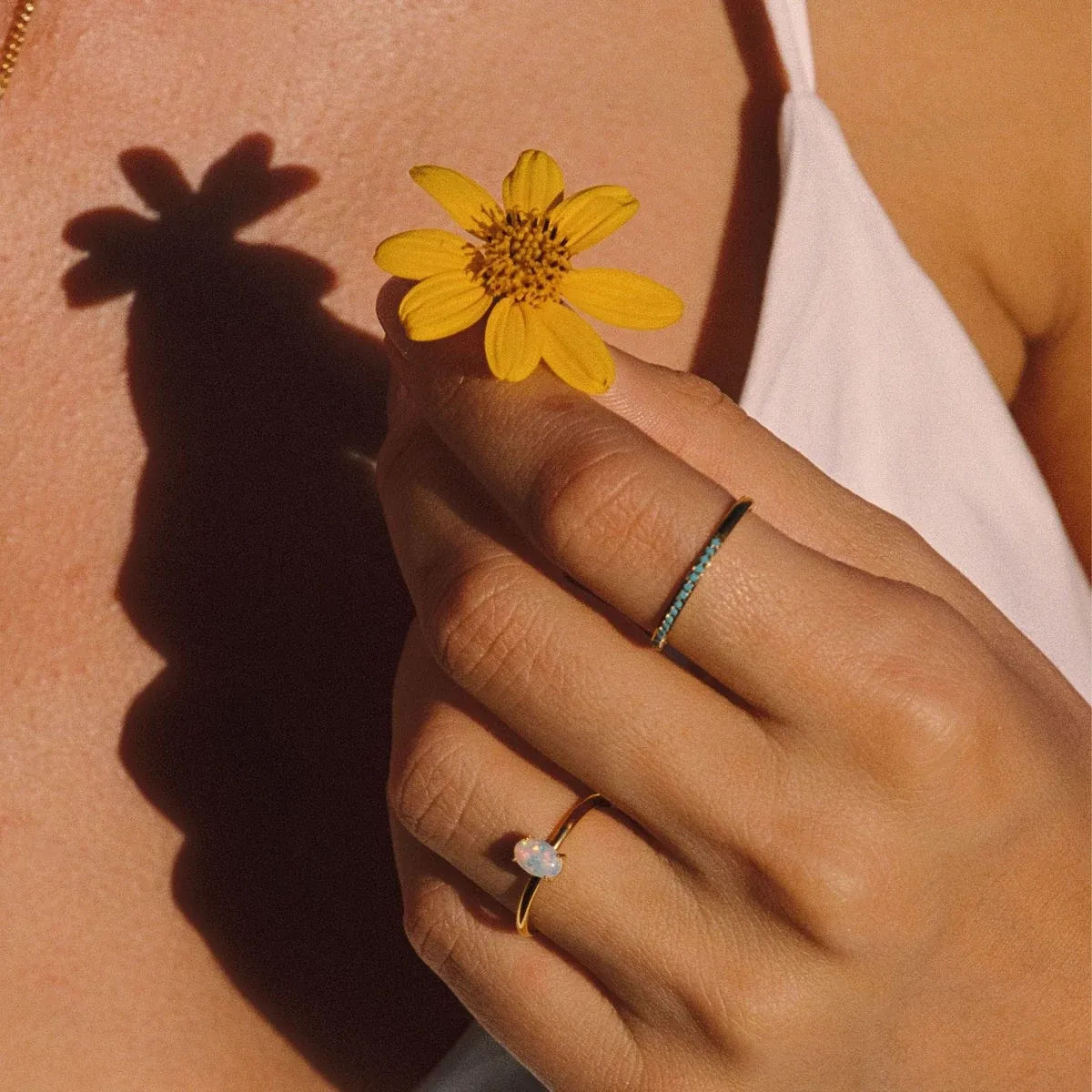 Turquoise Fine Ring Gold - lead view