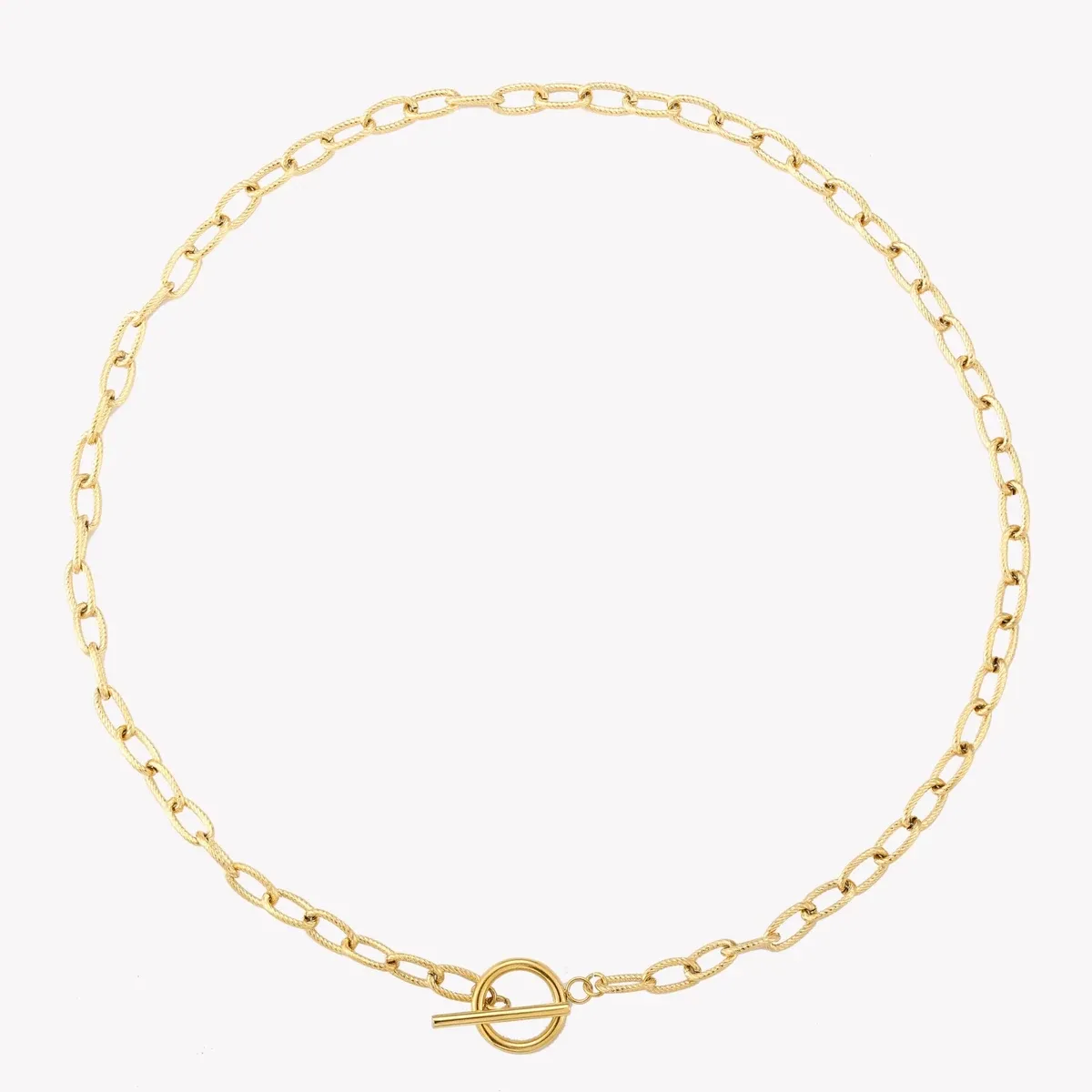 Paperclip Toggle Choker Gold - alternate view