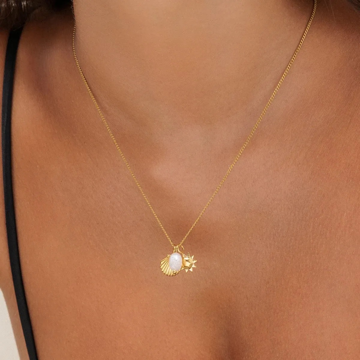 Ocean Necklace Gold - alternate view