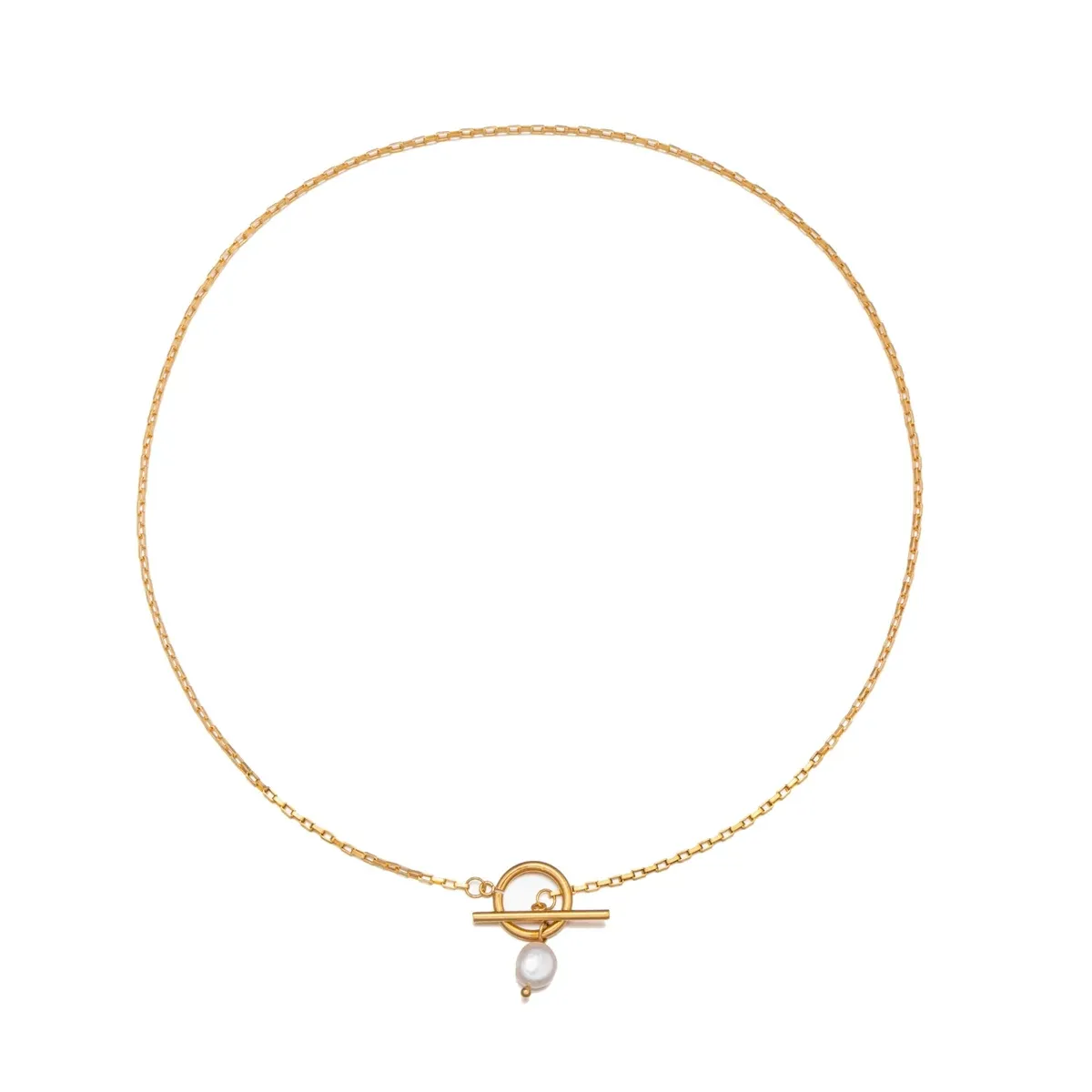La Isla Pearl Necklace Gold - detail view